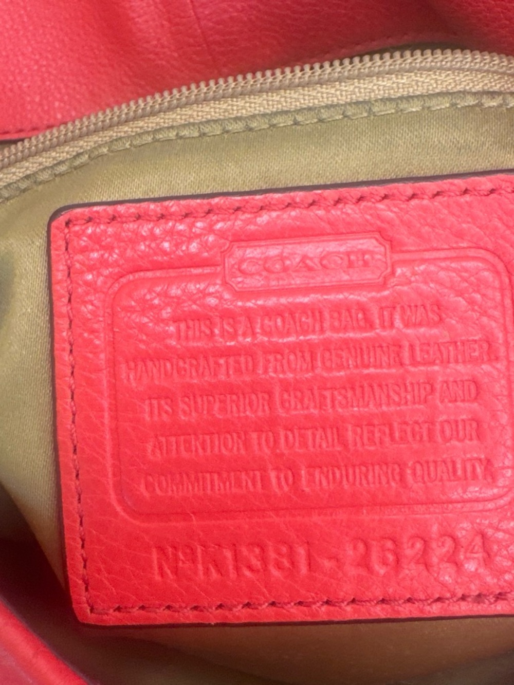 Coach Red Leather Madison Phoebe Shoulder Bag with Gold Accents - Picture 6 of 14